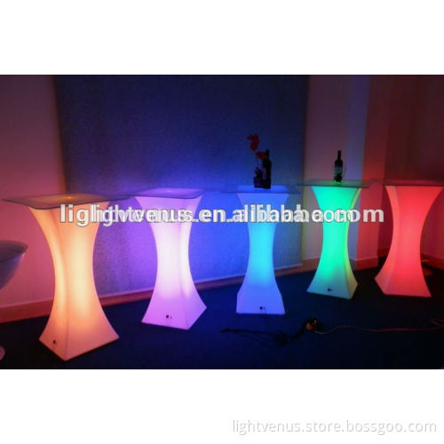 Plastic Glowing cool led bar counter Multi Color Change party led table desk